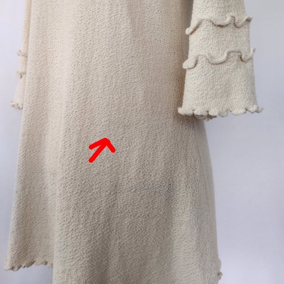 Vintage Y2K Wandering Sage Eco Friendly Cream Duster Cardigan Sweater - Picture 11 of 11